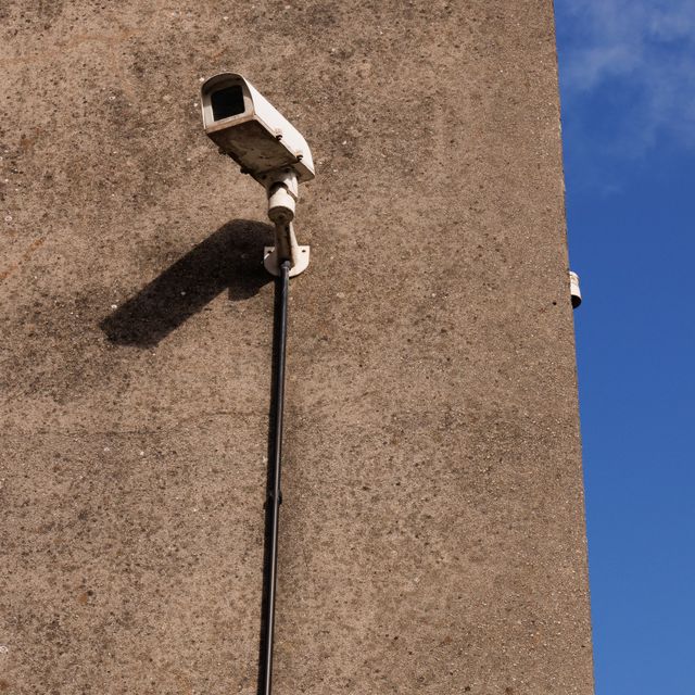 Outdoor HD security camera mounted on a home