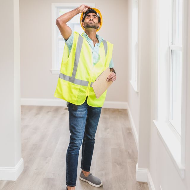 Specialist performing a free in-home security evaluation